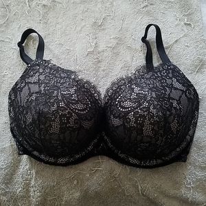 Black metallic Victoria's Secret Pushup Bra